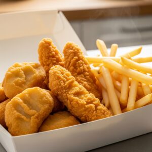 Chicken box with fries Nugets/Stripes